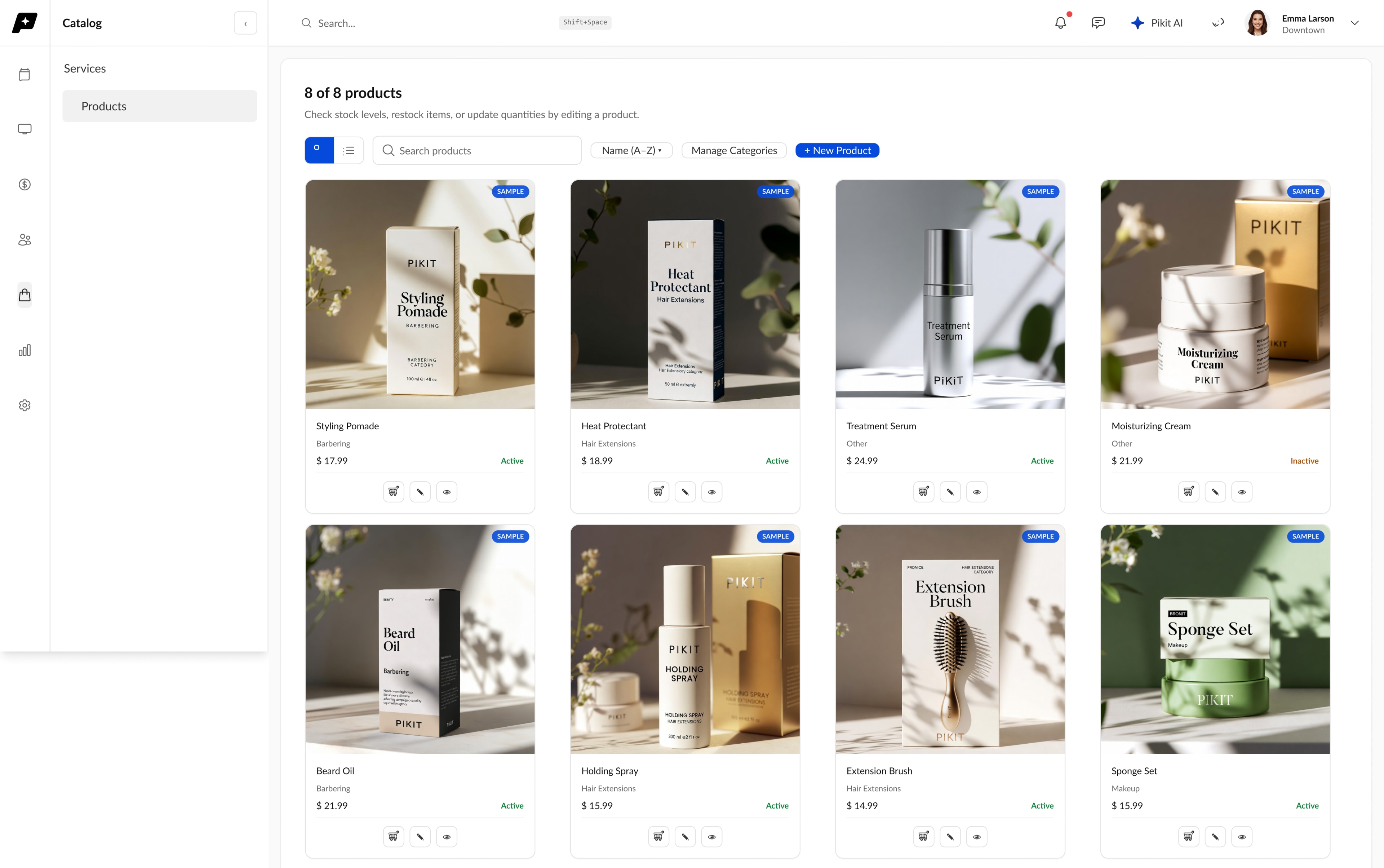 Pikit product catalog and inventory